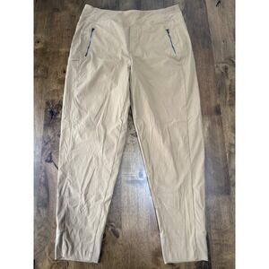 EUC Womens Athleta Trekkie North Jogger pants pull on stretch tan hiking size 12